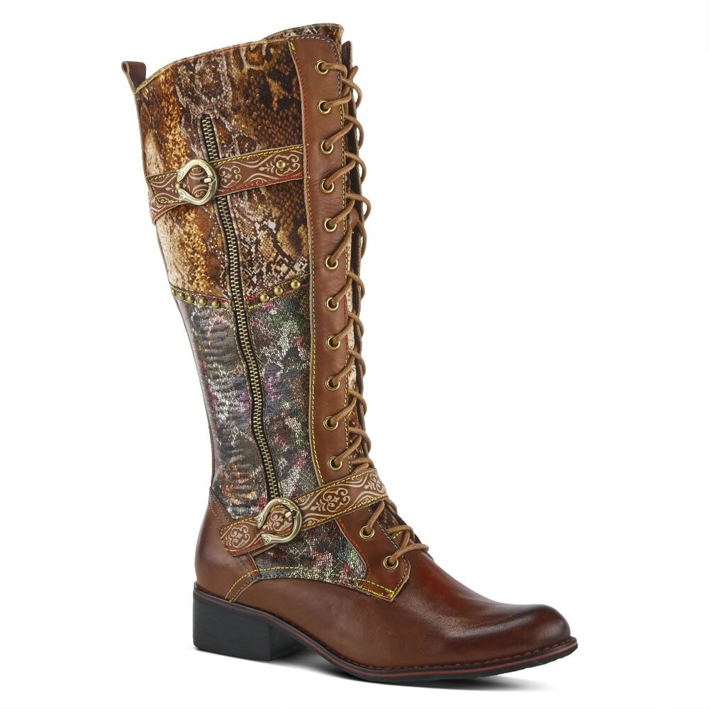 L'Artiste by Spring Step Womens Vaneyck Leather Tall Boot -- Brown Multi NEW